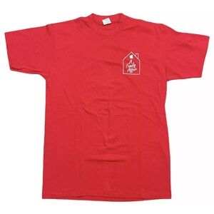 VINTAGE APPLE INC. COMPUTERS SHIRT XL RED SINGLE STITCH A FAMILY AFFAIR RARE